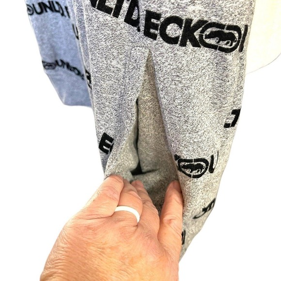 Vtg Ecko Unltd Y2K 90s Hoodie Hip Hop Streetwear Grunge Skater Gray Sz Medium - Picture 4 of 9
